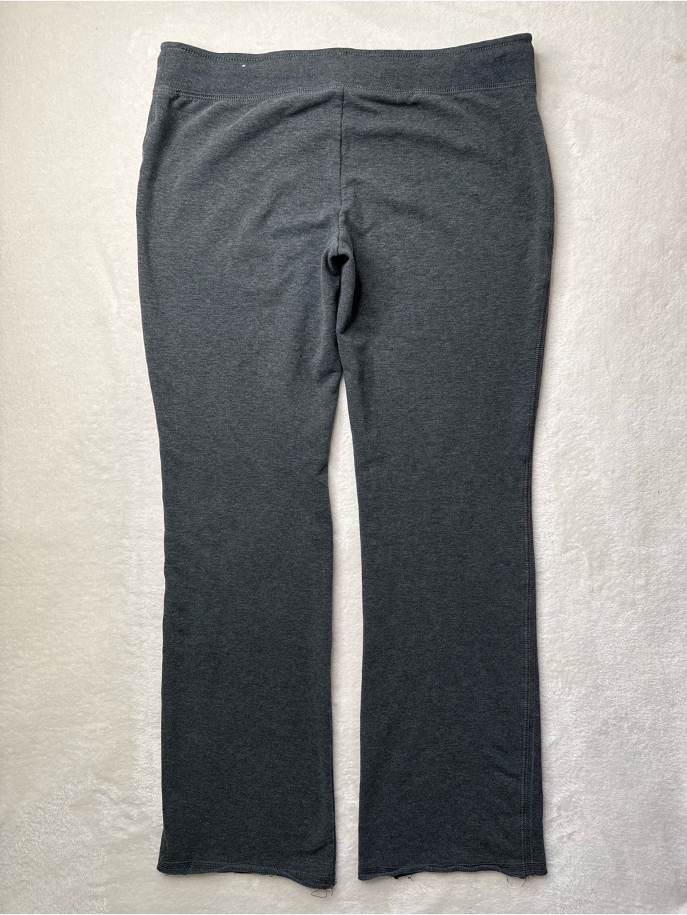 Aeropostale - Y2k Low-rise Flare Charcoal Gray Script Logo Drawstring Sweatpants - Picture 11 of 13